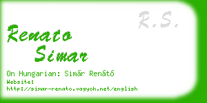 renato simar business card